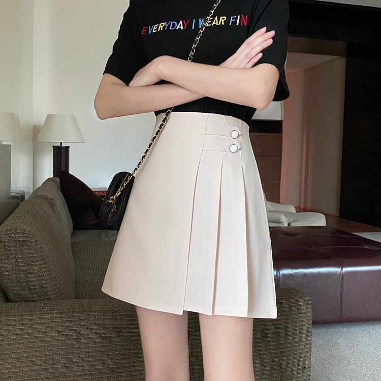 [Mã FADIRECT20 giảm 20K đơn 150K] Chân Váy Chữ A Lưng Cao Màu Trơn Thời Trang Cho Nữ | BigBuy360 - bigbuy360.vn