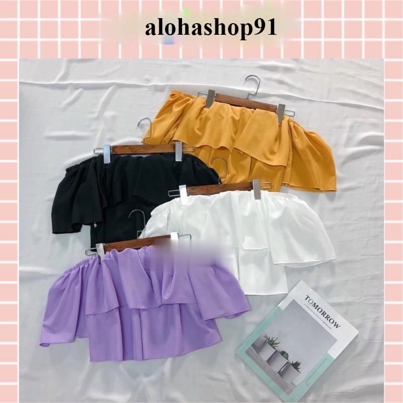 Áo TRỄ VAI HAI TẦNG tay bèo liền QT alohashop91
