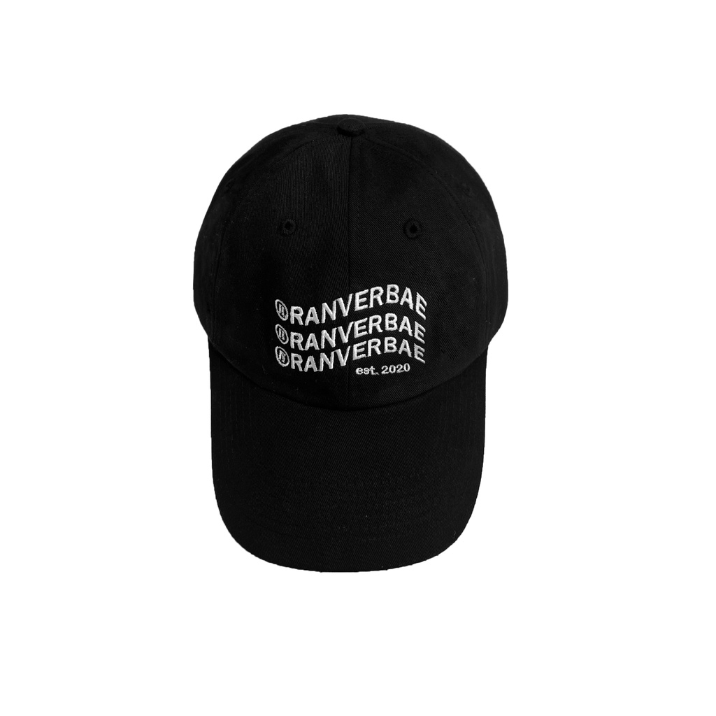 Nón Lưỡi Trai RANVERBAE BLACK WAVE CAP Màu Đen