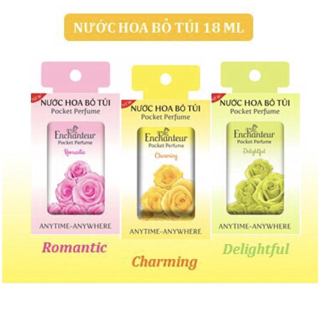 Combo Xịt khử mùi toàn thân Enchanteur Charming 150ml+Nước hoa bỏ túi Charming 18ml