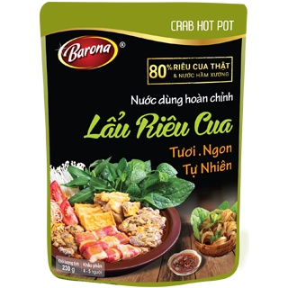 Nước Dùng Hoàn Chỉnh Lẩu Riêu Cua 230G Barona - Ngon Ngọt Đậm Vị Quê Hương