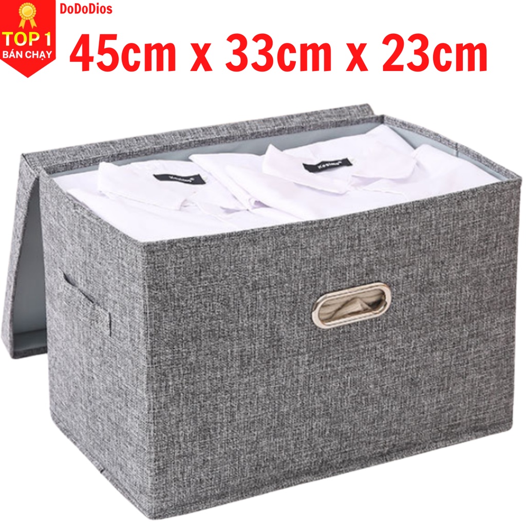 [Kích thước Lớn] hộp vải đựng đồ quần áo, đồ chơi, linh kiện điện tử - có nắp đậy - chính hãng dododios - TD3B