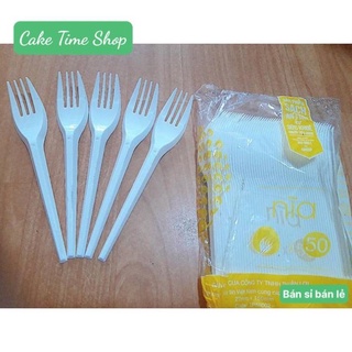 Túi 50 Dĩa nhựa, Nĩa nhựa dùng 1 lần - CakeTime