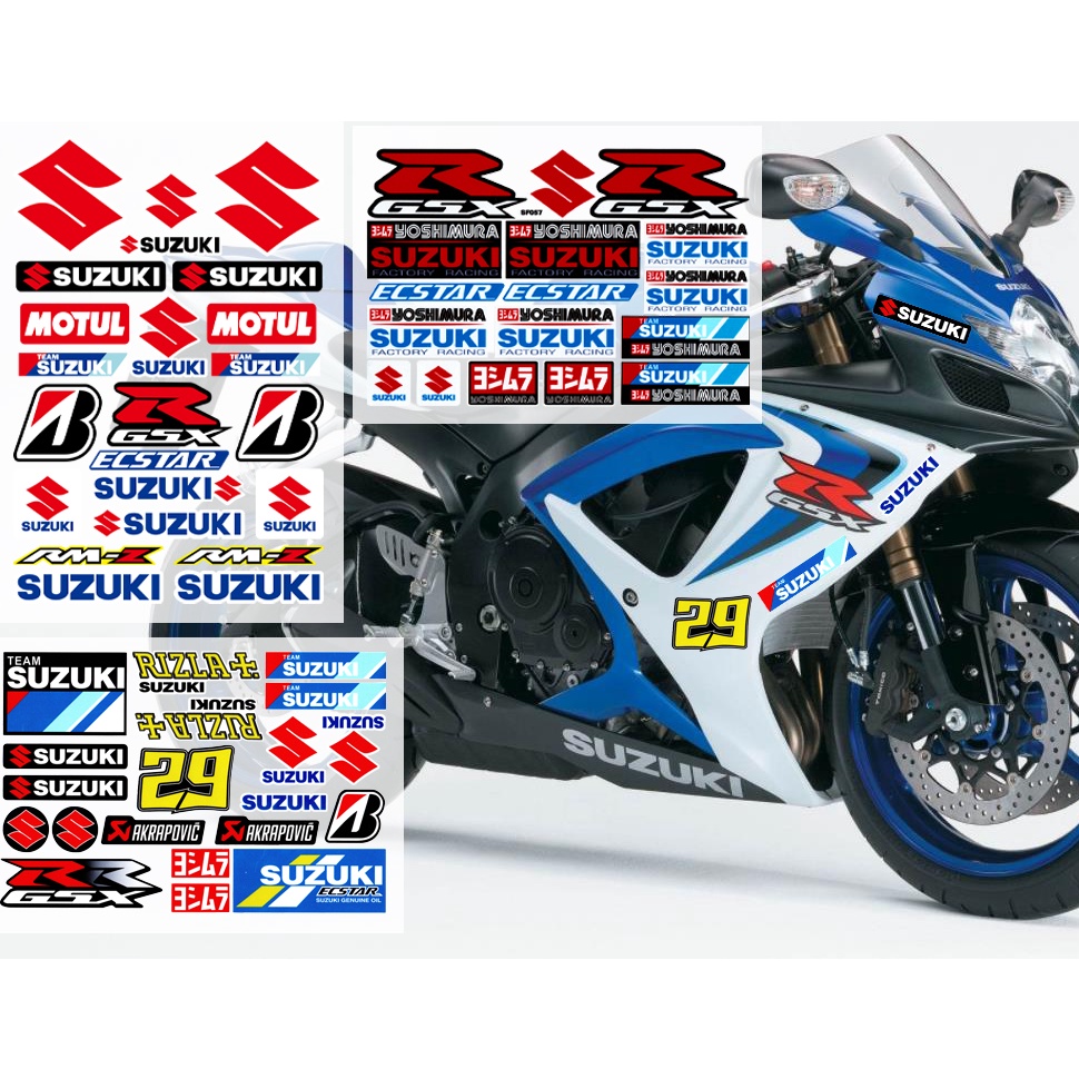 1 Nhãn Dán Phản Quang Chống Nước Trang Trí Xe Máy Suzuki Fairing GSXR GSX-R RR 250 600 750 1000 K2 K3 K4 K5 K6 K7 K8 H1