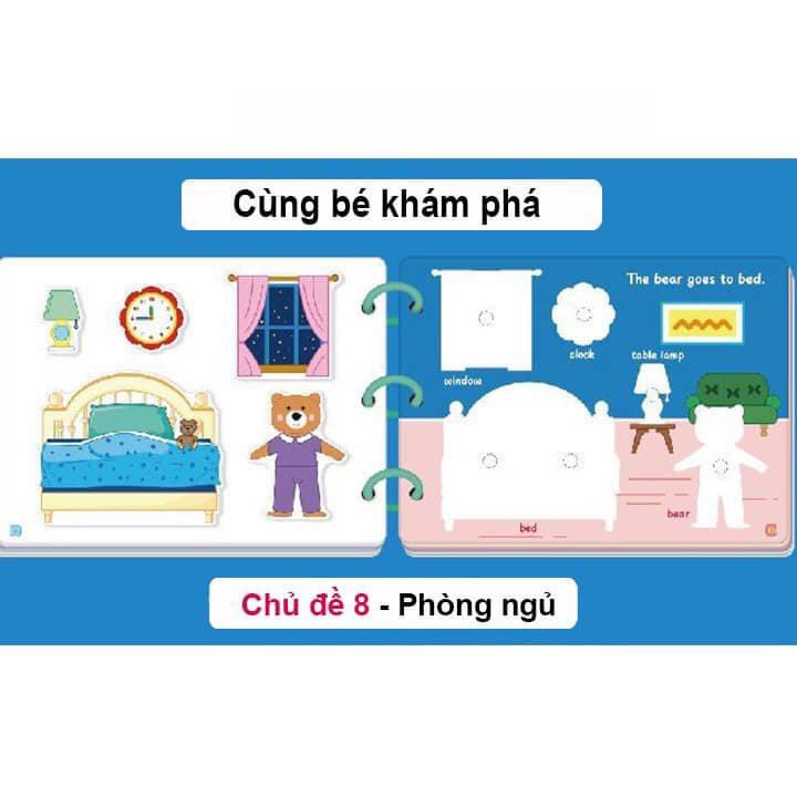 Học Liệu Bóc Dán 17 Chủ Đề Cho Bé Dùng Nhiều Lần , Đồ Chơi Giáo Dục Sớm Montessori Từ 2- 6 Tuổi