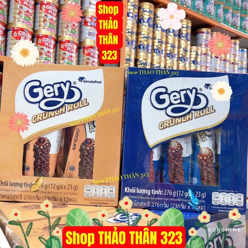 Date T03/2023- Bánh Gery Crunch Roll Cuốn Sôcôla Indonesia 🇮🇩 Hộp 288g