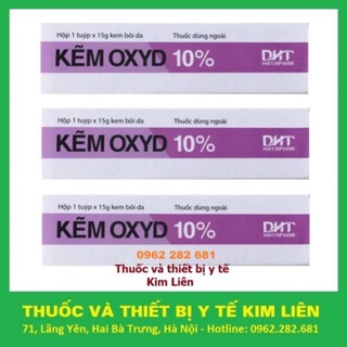 Kẽm oxyd 10% Kem làm mềm da , chống viêm loét