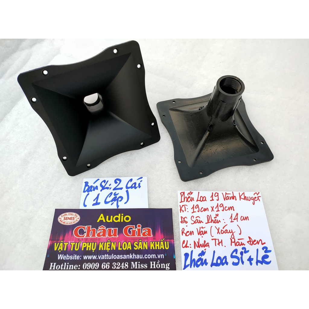 Phễu loa treble 19cm khuyết trơn 2 cái Audio Châu Gia