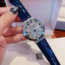 Đồng hồ nữ Melissa 8238 mặt tròn đính đá dây da