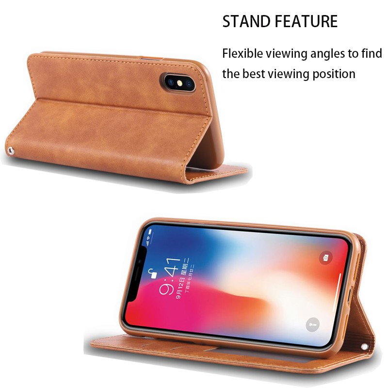 Bao da điện thoại dạng ví nắp lật từ tính cho iPhone 11 Pro MAX iP 11 Pro XSmax XR XS iP SE 2020 7/8 Plus | BigBuy360 - bigbuy360.vn