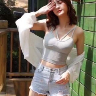 Áo tập gym , áo tập gym dáng croptop có đệm nâng ngực (V8)_BR026