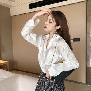 Áo Sơ Mi Nữ Dài Tay Cổ Chữ V Form Rộng Thời Trang Hàn