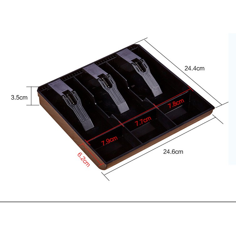 Khay Thu Ngân - Ngăn Kéo Thu Ngân 3 ngăn kẹp - Hộc Đựng Tiên