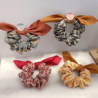  INS Scrunchies Dây buộc tóc hoa