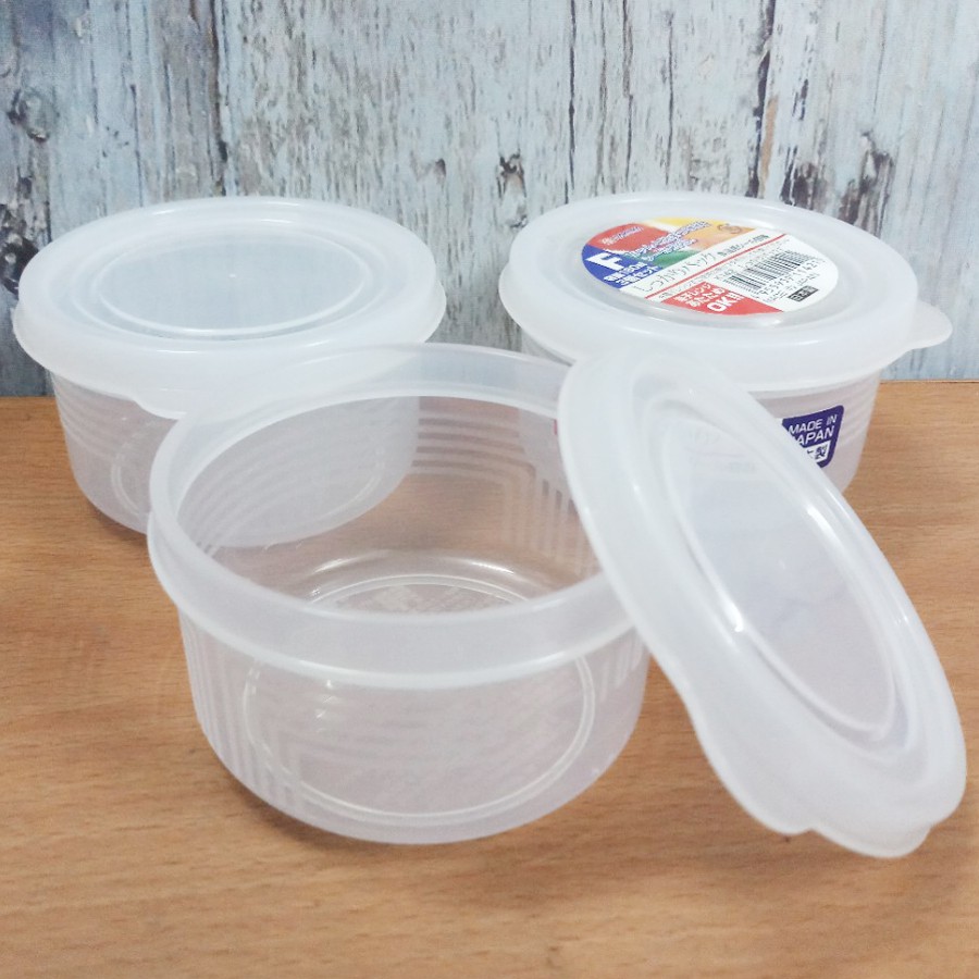 Set 3 hộp nhựa tròn 180ml Nakaya Nhật