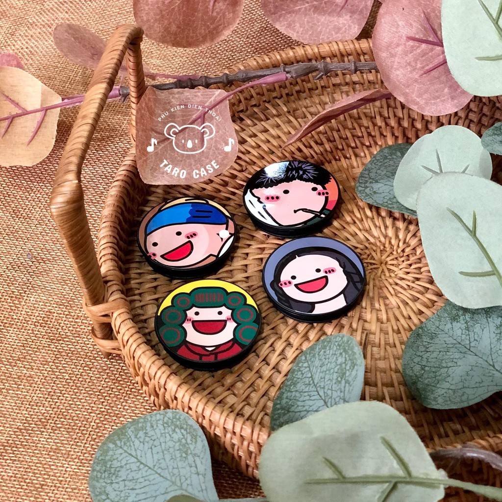 Giá đỡ chống lưng điện thoại ⚡ 𝐅𝐑𝐄𝐄𝐒𝐇𝐈𝐏 ⚡ Popsockets smiley family phong cách hoạt hình dễ thương. | BigBuy360 - bigbuy360.vn