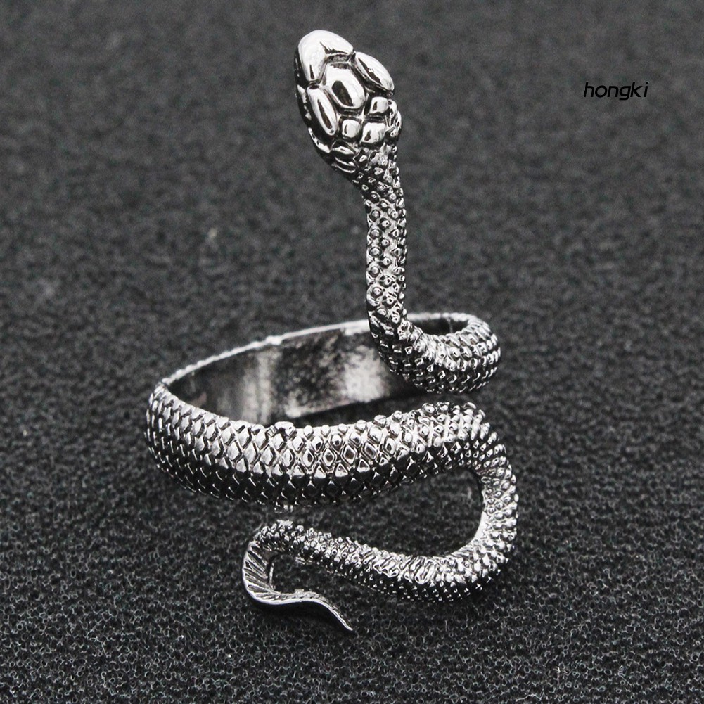 Nhẫn hở phối hình rắn thời trang tùy chọn màu sắc cho nam và nữ