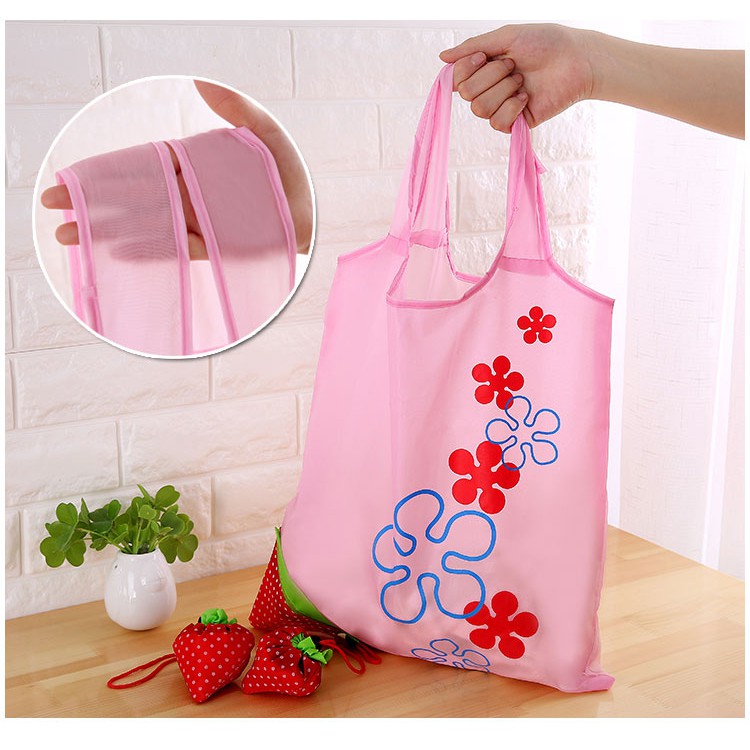 HOMEPLUS Strawberry Folding Eco-Friendly Reusable Shopping Bag