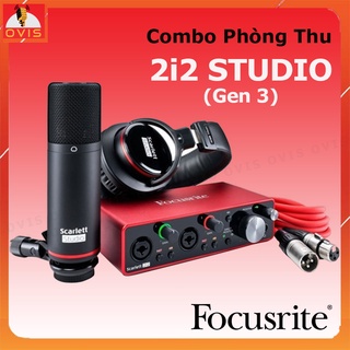 Combo Phòng Thu (Micro CM25 MKIII, Tai Nghe HP60 MKIII, Soundcard 2I2 Gen 3) | Focusrite Scarlett 2i2 Studio (Gen 3)