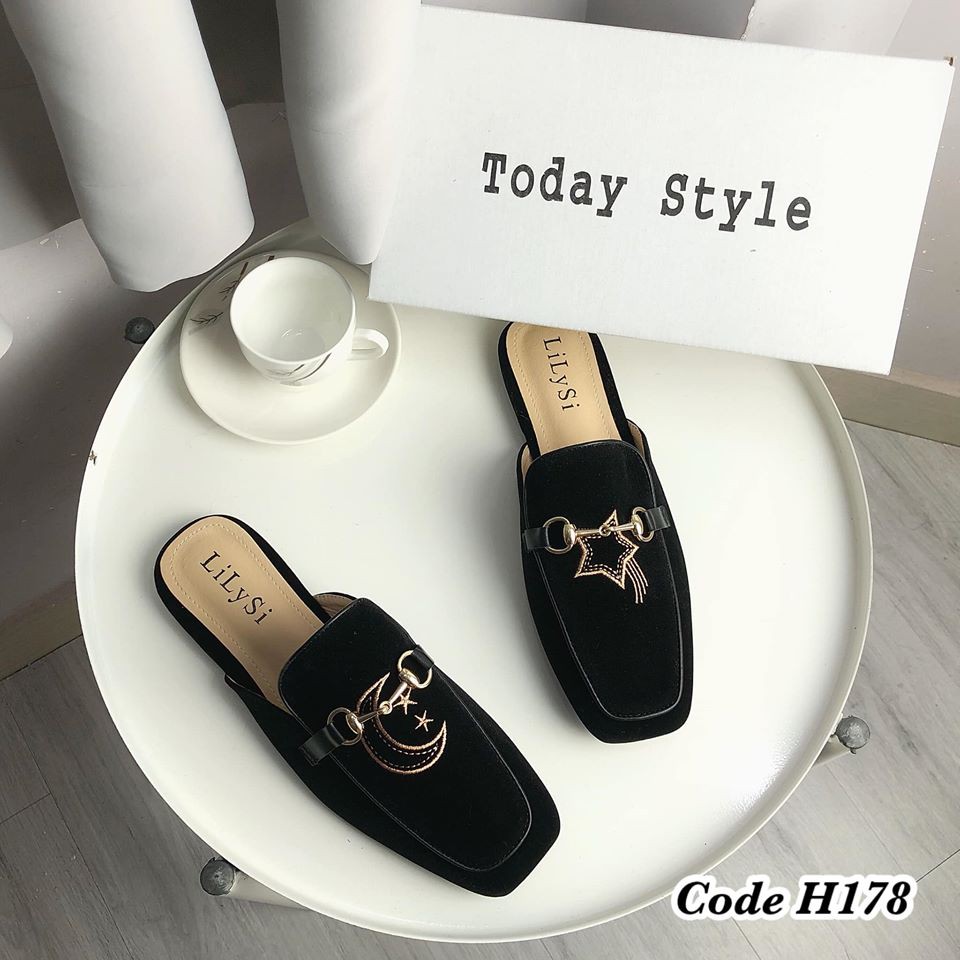 Dép cao gót 1p bít mũi Today Style da mềm H178