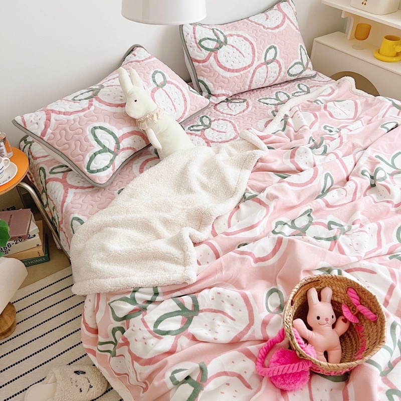 Set phủ đệm đa năng IGUN BEDDING chất nỉ nhung sữa ( có tách lẻ )