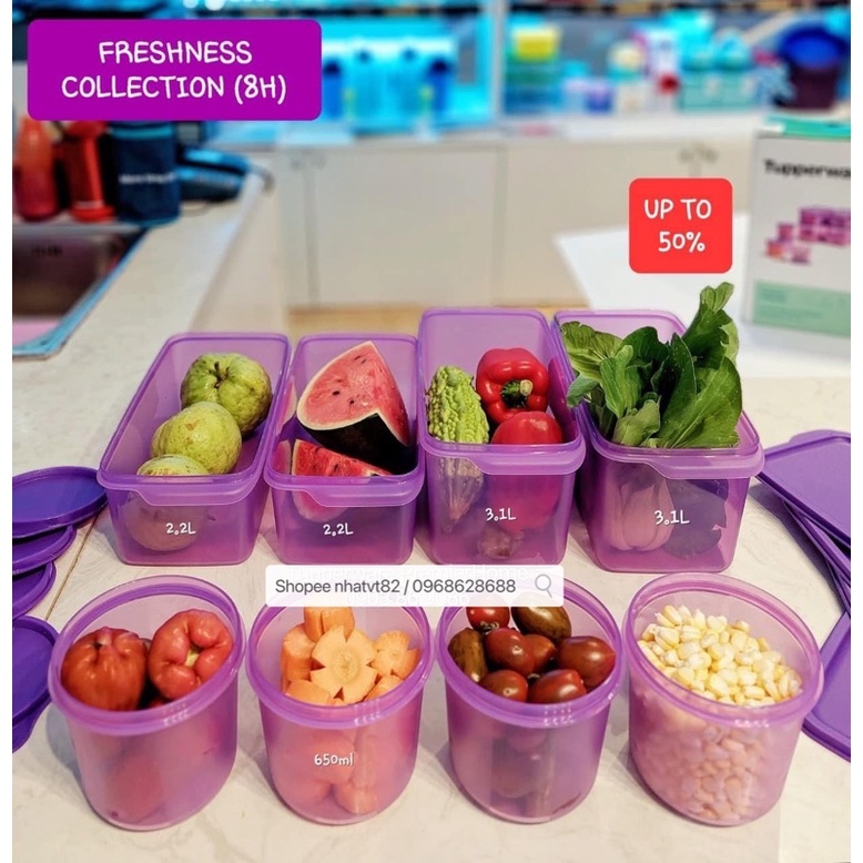 Bộ trữ mát Stak N Stor freshness tupperware