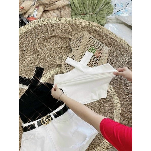 Áo 2 dây chữ X chéo cổ sang chảnh