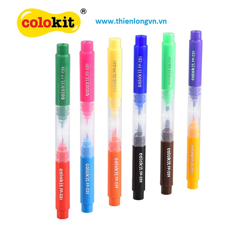 Bút lông 2 đầu Thiên Long Colokit FP-C01 (12 màu)