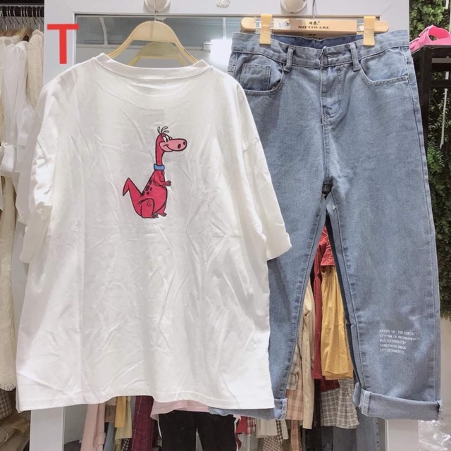 bst bst Áo khủng Long in Hồng Tr&amp;Đ