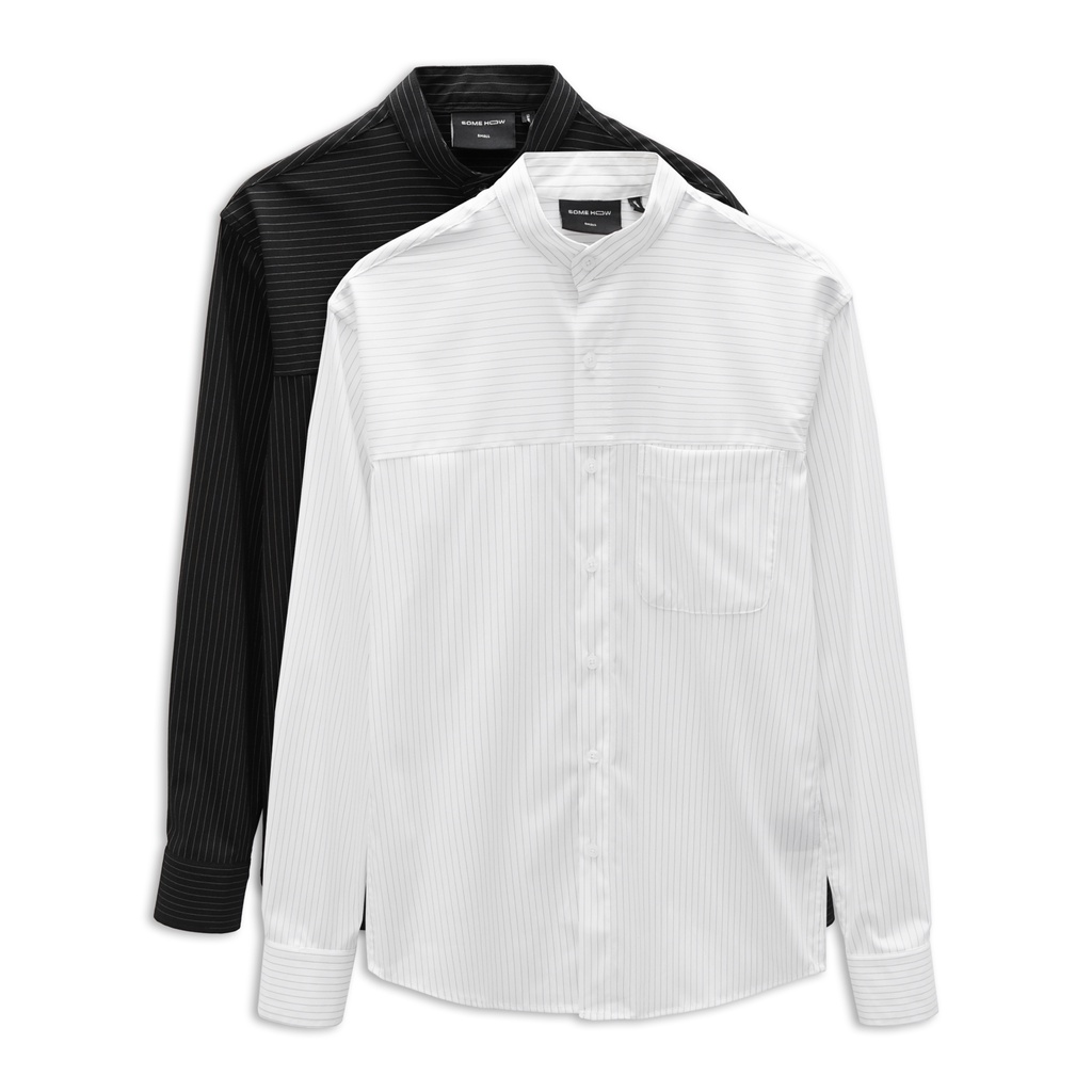 Áo Sơ Mi Nam Mini Stripes Band , Chất Vải Cotton Blend Thoải Mái , SM006128 ,SOMEHOW