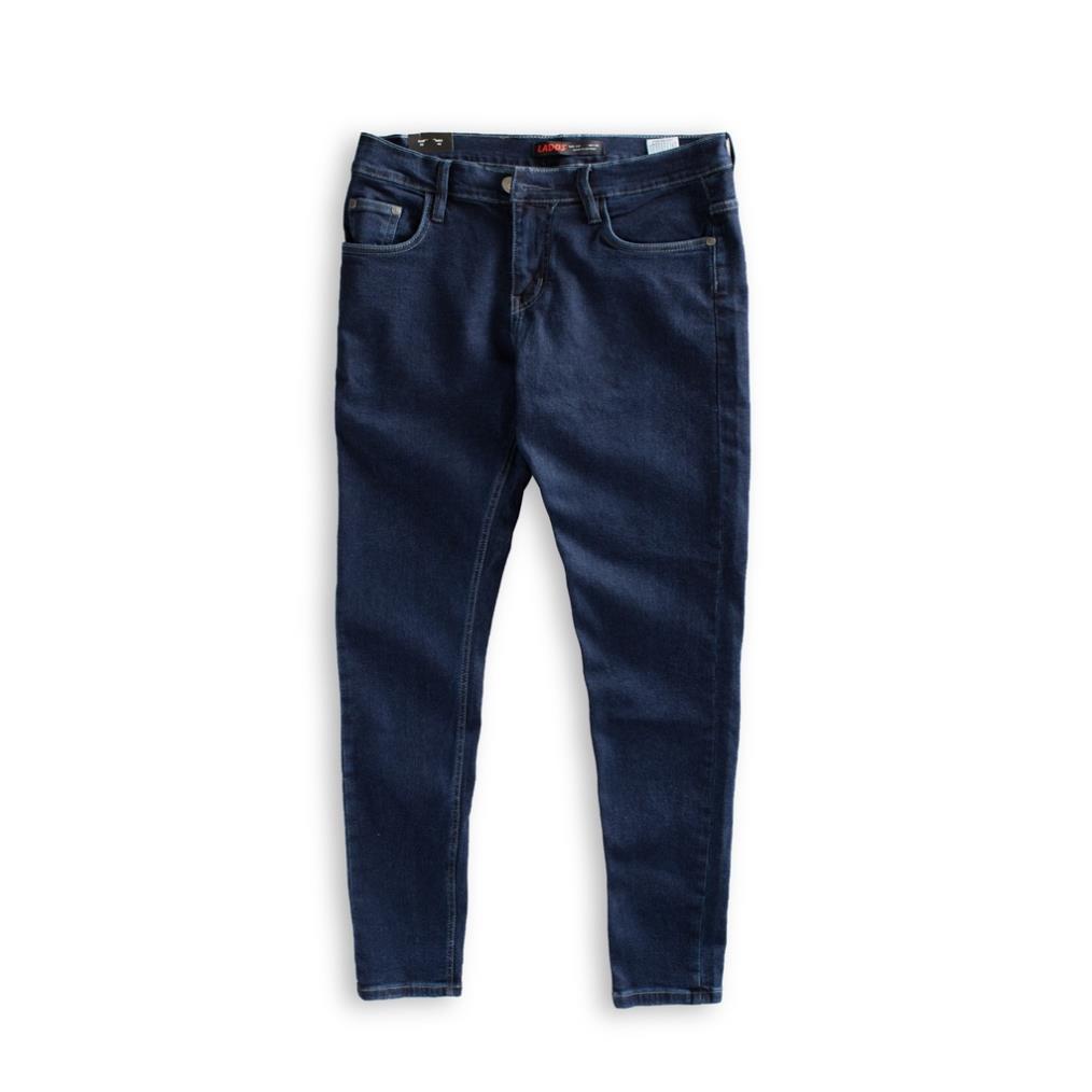 Quần Jean dài màu xanh nam cao cấp Lados - 14063, Form slimfit, chất jean co giãn thoải mái ⚡