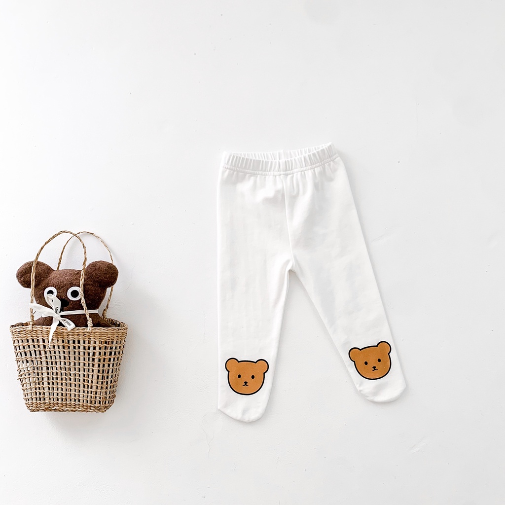 Quần Legging In Họa Tiết Hoạt Hình Gấu Cho Bé