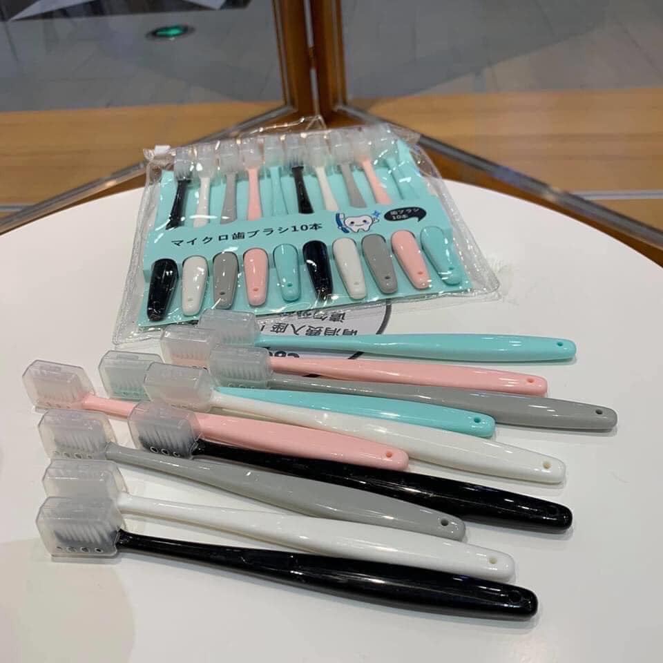 Sét 10 bàn chải lúa mạch xuất Nhật cho bé