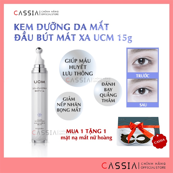 Kem Dưỡng Mắt Collagen UCM Làm Mờ Nếp Nhăn, Dưỡng Trắng Giảm Quầng Thâm, Săn Chắc Chống Lão Hóa Da, Đánh Tan Bọng Mắt