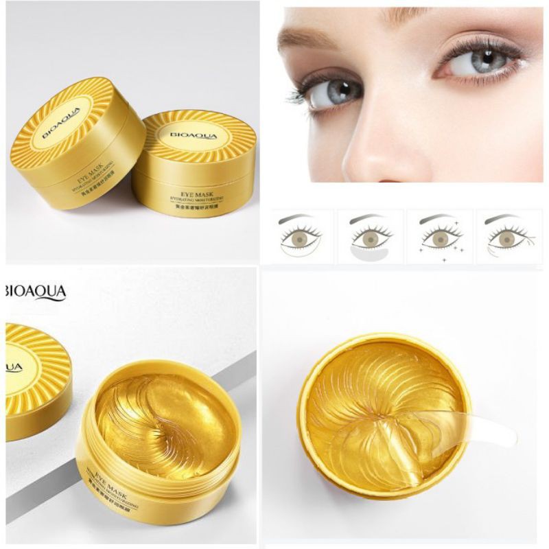 Mặt Nạ Mắt Bioaqua Vàng Collagen  (Hộp 60 miếng)