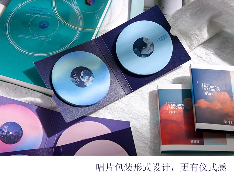 Set 60 thẻ hình đĩa CD có 6 mẫu thiết kế tùy chọn trang trí đồ thủ công sáng tạo DIY
