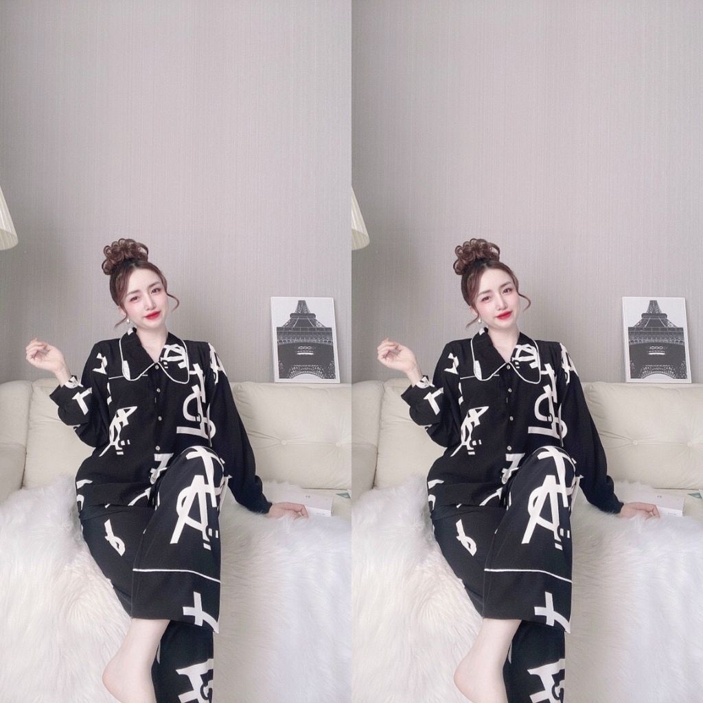 Đồ ngủ Pijama , Đồ ngủ Nữ Dễ Thương Lụa Cao Cấp mềm mịn &lt; 60Kg