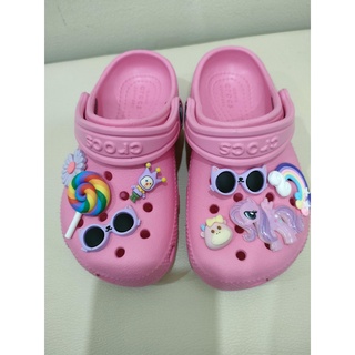 Combo dép sục crocs classic hồng đậm hàng xuất dư