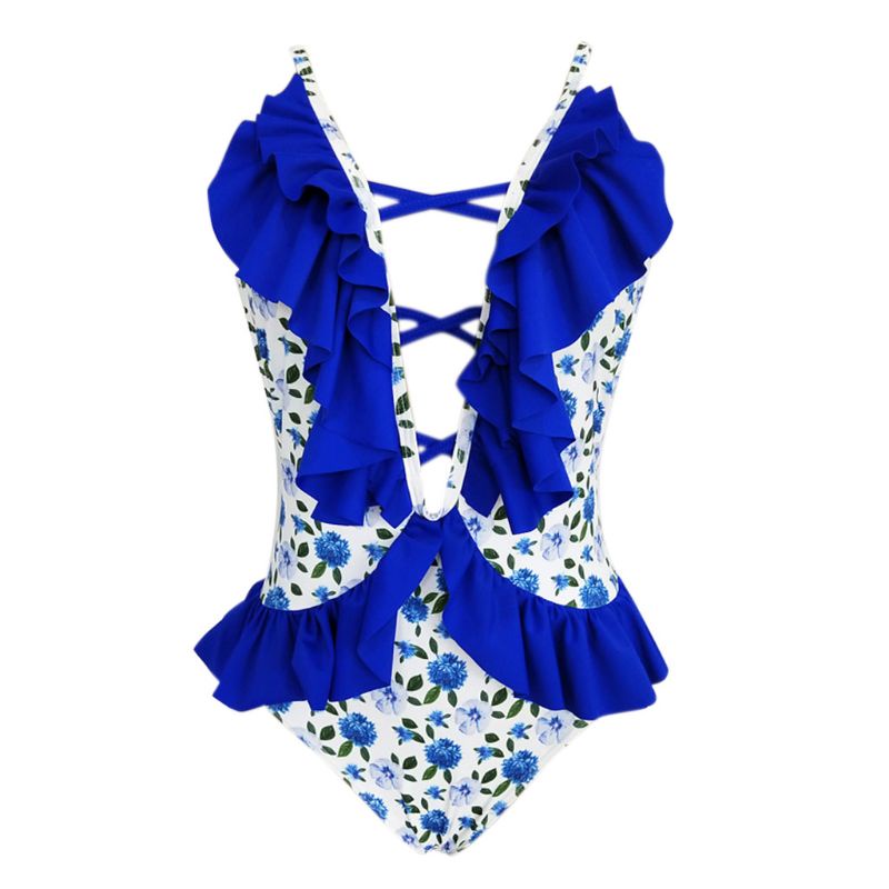 Xiangbao Bikini Một Mảnh Cổ Chữ V Khoét Sâu Dây Chéo Gợi Cảm Cho Nữ