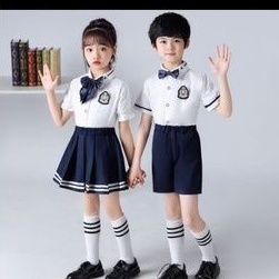 bộ đồng phục học sinh bé trai quần ngắn