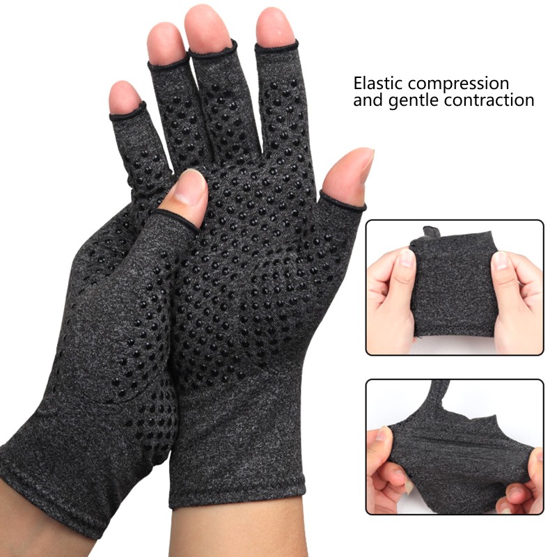 Globetrotter【COD &amp; Hàng sẵn sàng】Găng tay nén màu xám chơi thể thao giảm đau khớp cổ tay