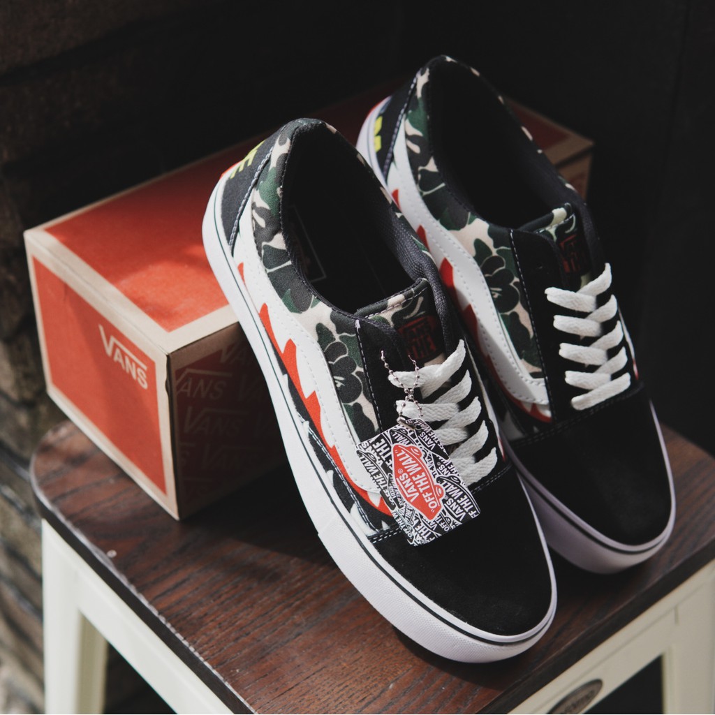 BAPE Giày Thể Thao Vans Chính Hãng Thời Trang Cho Nam