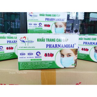 Khẩu Trang Y Tế PHARNAMHAI 4 lớp (50 cái) đạt chuẩn ISO Kháng Khuẩn