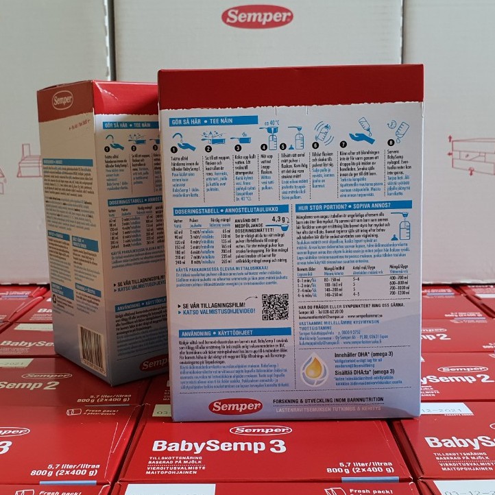Sữa Semper BabySemp Thụy Điển số 1 - 800gr