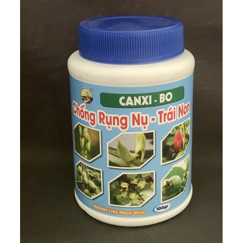 Phân bón CANXI - BO hũ 100gr - Chống rụng nụ, rụng trái non - Tăng đậu trái - Dùng cho cây cảnh, cây ăn quả