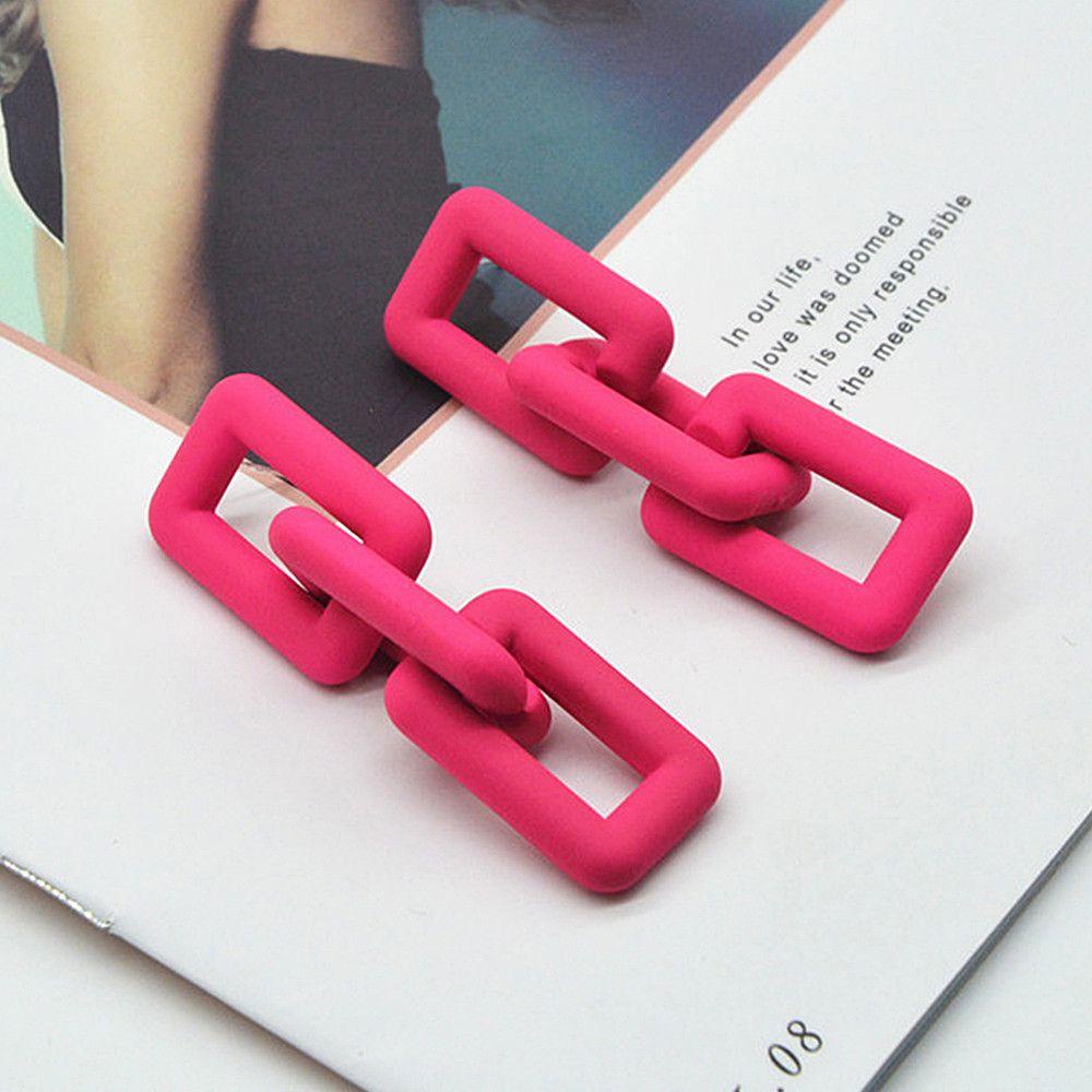 EUCA Bông Tai Acrylic Màu Sắc Ngọt Ngào Thời Trang