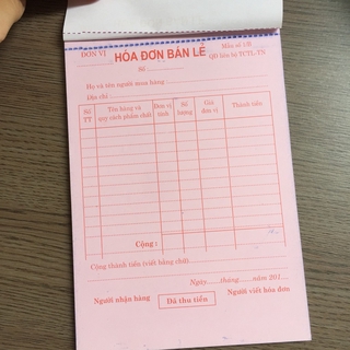 Hóa đơn bán lẻ 2 liên giấy Các bon