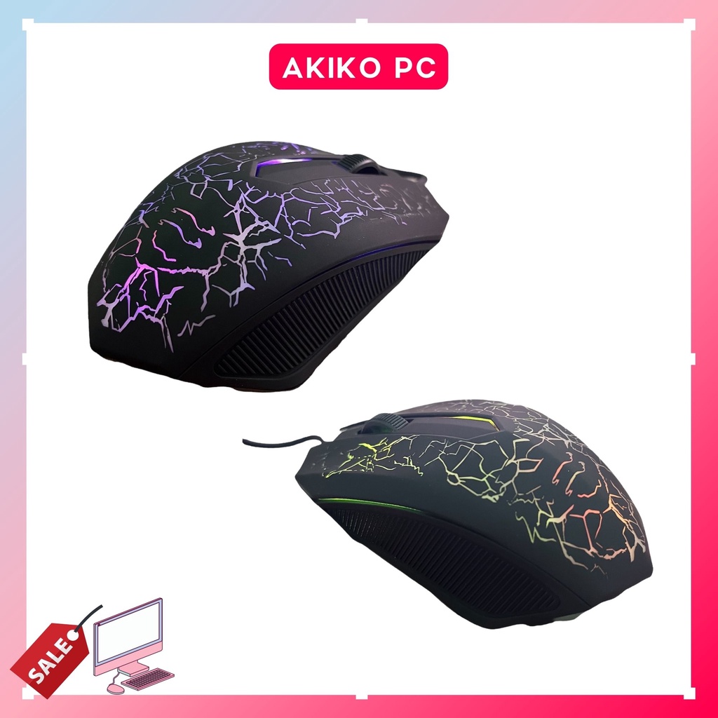 Chuột máy tính laptop có dây Gaming Led RGB cực đẹp chơi game chất AKIKO AKM1000