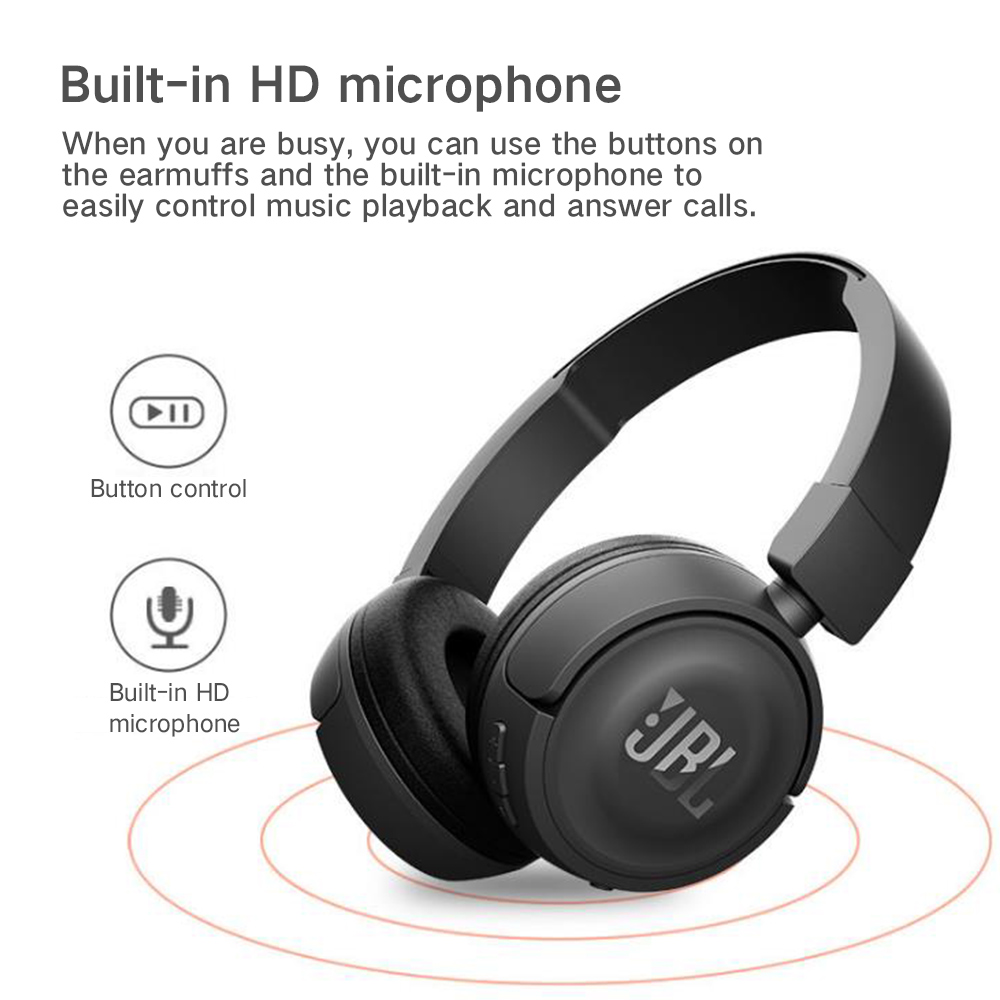 Tai Nghe Bluetooth Jbl T450Bt Có Thể Gập Lại Được Kèm Mic