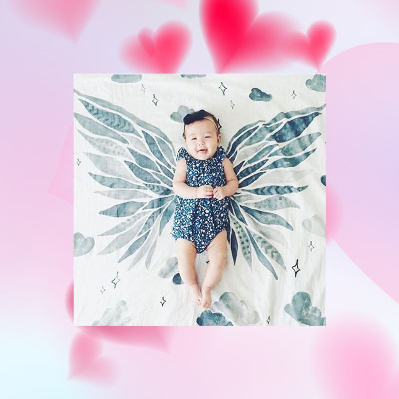 Chăn quấn đa năng cho bé bằng chất liệu cotton hình vuông